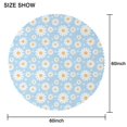 thumbnail image 2 of Round Tablecloth Floral Print 60 Inch Daisy Table Cover Wrinkle Free for Dining Kitchen, 2 of 5