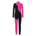 thumbnail image 2 of Haitryli Combinaison de Gymnastique à Manches Longues avec Strass pour Filles, Rose Vif 10, 2 of 6