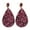 Fuchsia, variant on Sequins Glitter Leather Teardrop Earrings Women Gold Disc Geometric Jewelry Gift