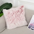 thumbnail image 3 of Gustave Soft Faux Fur Pillows Case, Luxury Decoration Plush Cushion Cover for Car Home Sofa Bedroom 18 x 18 Inches Throw Pillow Cover "Pink Ombre, 1 PCS", 3 of 8