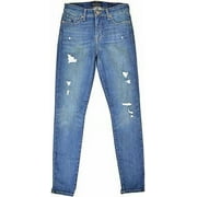 New Lucky Brand Womens Hollis Blue Ava Skinny Chewed Hem Jeans Sz US 0 / 25, 6621-7M