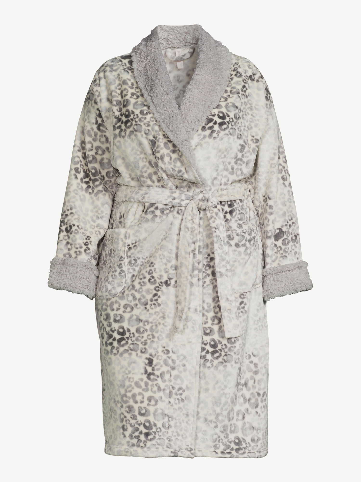 Joyspun Women's Plush Sleep Robe, Size S to 3X