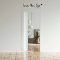thumbnail image 7 of Personalized Wooden "Love You Bye" Script Wall Sign for Entryway or Hallway â Modern Family Home Door Topper Decor with Adhesive Points, for Valentine's or Everyday Welcome Art,Black, 7 of 7