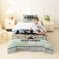 thumbnail image 4 of Catabedysis Sweet Camper Print Twin Comforter Sets,Coastal Camping Bedding Set For Boys,Multicolor,Reversible,2pcs,1 Comforter and 1 Pillowcase, 4 of 7