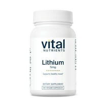 Vital Nutrients - 100% Elemental Lithium (Orotate) - Supports Mental and Behavioral Health - 90 Vegetarian Capsules per Bottle - 5 mg