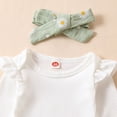 thumbnail image 3 of vastwit Baby Girls Clothes Outfits Infant Long Sleeve Romper Bodysuit & Pants & Headband Set Light Green 12-18 Months, 3 of 7