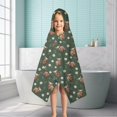 thumbnail image 6 of Green Highland Cow Dinosaur Pattern Hooded Bath Towel，50"x30" for Ages 3 To 12 Kids, Quick Dry Lightweight Soft Microfiber Hood Beach Towel Cover Up for Kids, 6 of 7