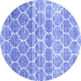 thumbnail image 1 of Ahgly Company Machine Washable Indoor Round Abstract Blue Contemporary Area Rugs, 7' Round, 1 of 4