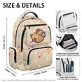 thumbnail image 7 of Yspwyqan Senior Kids Backpack, Music Capybara 17" Large Capacity Laptop Bookbag, Polka Dot 600D Backpack with Front Pocket Adjustable Straps for High School Hiking Camping, 7 of 7