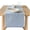 Baby Blue, variant on over&back 18x90 Reversible Striped Table Runner - UVA/UVB-Proof Table Runners - Waterproof Indoor and Outdoor Kitchen and Home Decor - Blue