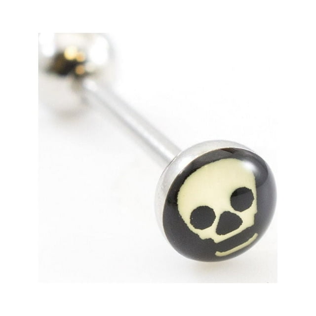Barre de Langue avec Design de Crâne Design 14g