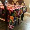 thumbnail image 2 of Cotton Tablecloth Fruits Print Fruit Bundle on Plaid Black, 2 of 3