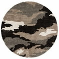 thumbnail image 5 of SAFAVIEH Florida Edwin Camouflage Shag Area Rug, Beige/Multi, 4' x 4' Round, 5 of 11