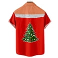thumbnail image 5 of WXLWZYWL Plus Size Christmas Shirts for Men Short Sleeve Button Down Shirts Hawaiian Relaxed-Fit Santa Claus Reindeer Printing Vacation Tops, 5 of 5
