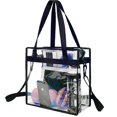 thumbnail image 1 of Bolso tote transparente aprobado por el estadio: asas, correa para el hombro, cierre de cremallera, 1 of 5