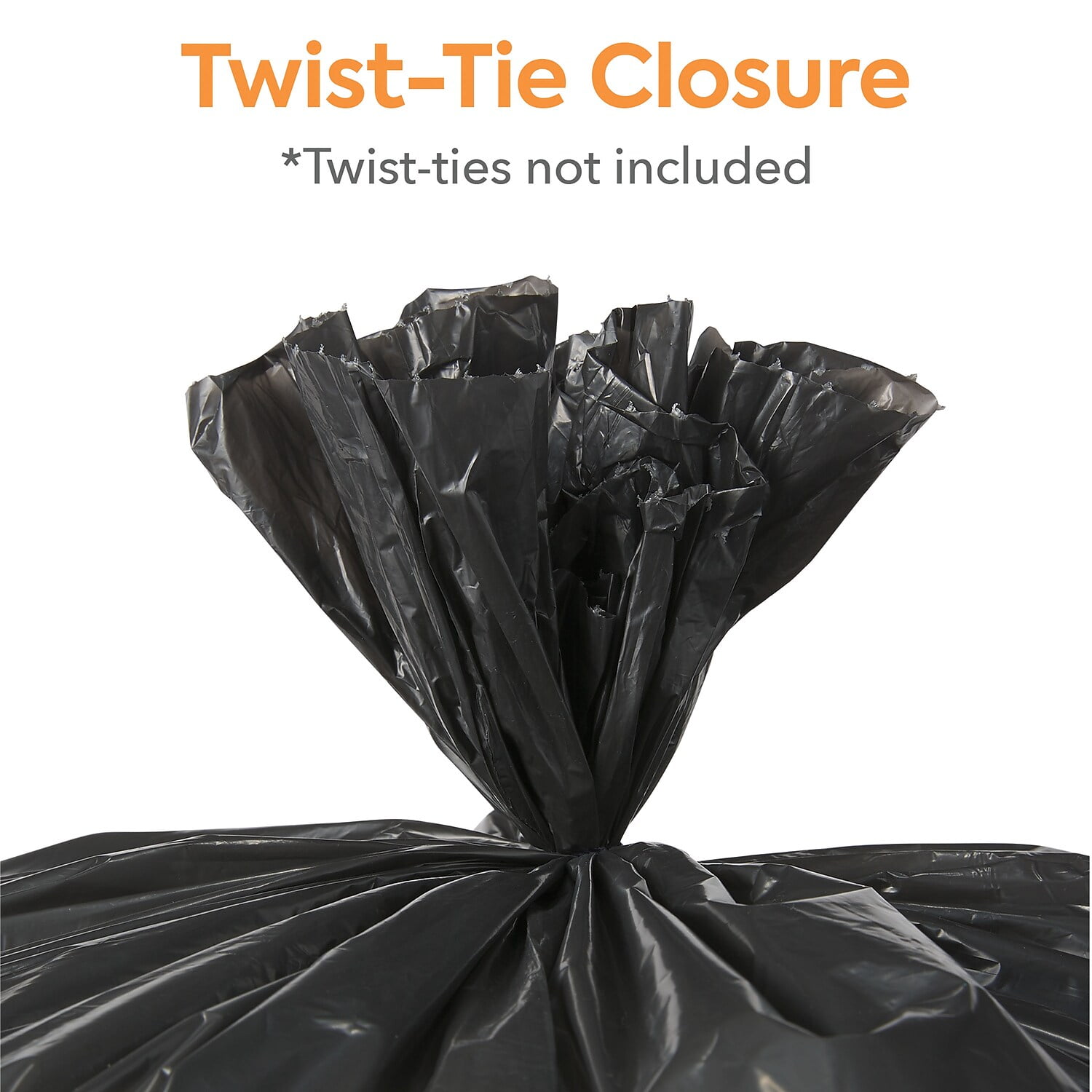 55-60 Gallon Black Trash Bags 38x58 2 Mil 100 Bags-2286