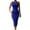 Blue, variant on Women's Sexy Bodycon One Shoulder Sleeveless Ruched Midi Club Party Dress