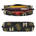 thumbnail image 2 of Balery Happy New Year Estuche de Lápices de Cuero Impreso, Estuche para Suministros de Arte, Estuche de Lápices con Cremallera, Estuche de Almacenamiento de Papelería, 2 of 7