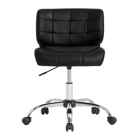 Studio Office Chair - Studio Designs Black Crest Office Chair - Chrome / Black Vinyl