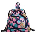 thumbnail image 2 of Women’s Flower Print Bucket Drawstrings Make Up Bag Cosmetics Organiser Backpack Bag, 2 of 8