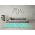thumbnail image 3 of Ahgly Company Indoor Rectangle Oriental Light Blue Traditional Area Rugs, 3' x 5', 3 of 4