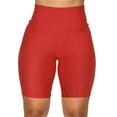 thumbnail image 2 of Audhol Shorts for Women Women Stretch Bike Shorts Workout Short Mini High Waist Shorts Gym Sports Pants Yoga Shorts Red M, 2 of 8