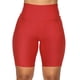 thumbnail image 2 of Pantalones cortos Prolriy para mujer, para entrenamiento, gimnasio, elásticos, de cintura alta, deportivos, color rojo, talla M, 2 of 8