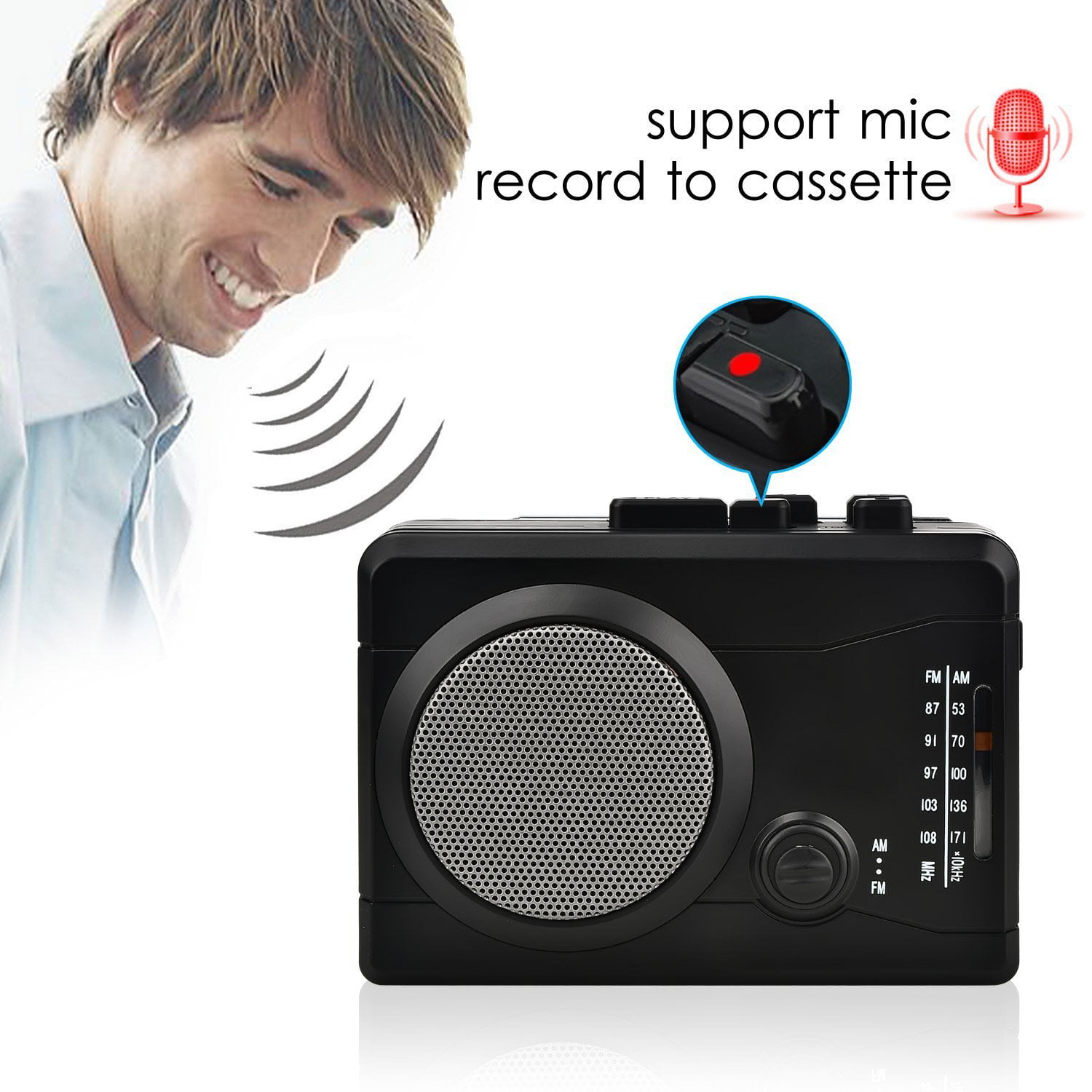 Portable Walkman Radio Cassette Tape Player Converter Recorder to Digital MP3 