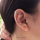 thumbnail image 2 of Pendientes de puño de plata de ley 925 Pendientes de puño de oreja sin perforación Puño falso, Juego de puños de plata chapada en oro, 2 of 5