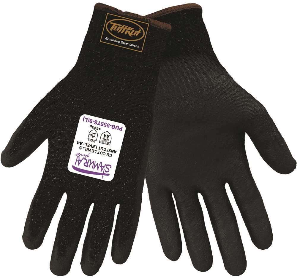 GLOBAL GLOVE & SAFETY Black Tuffkut XL Black Polyurethane CutResistant