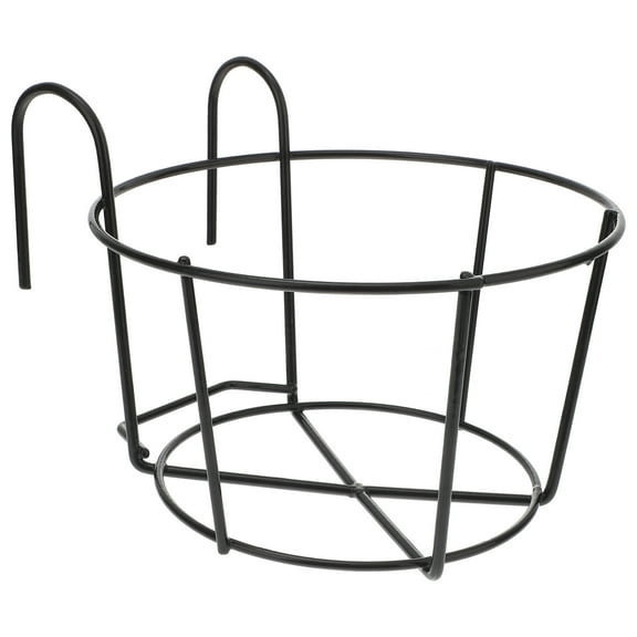 WAXIAYU 1 Pc Railing Flowerpot Bracket Exquisite Planter Pot Holder (Dark Brown)