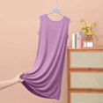 thumbnail image 5 of HomeGardon,Nightgowns for Women Sleepwear,Womens Sleeveless Skirt Summer Thin Loose Dress Casual Solid Color Home Nightgown,XL-XXXXXL, 5 of 6
