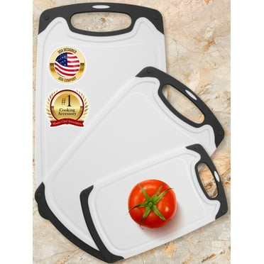 Kitchen Cutting Board Set (3 Pack) W/ Juice Groove, Non-Slip, BPA Free & Dishwasher Safe