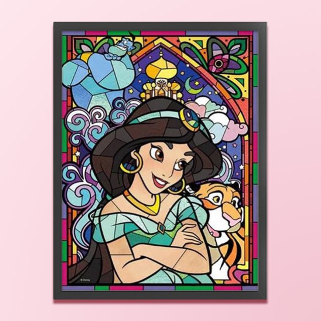 Cuadros Decorativos Bordado completo Hilo de algodón ecológico 11CT Impreso Chica de dibujos animados Punto de cruz (ACC-226 Wdftyju embutido en tela