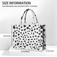 thumbnail image 3 of Large Capacity Tote Bag,White and Black Of Leopard Print Handbag Fashion Luxury Tote Bag,15.7"x13"x 5.1" Inches,Laptop Compatible, 3 of 6