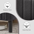 thumbnail image 4 of VECELO Set of 2 Twin Bed Frames, Modern Upholstered Platform Bed Frame with Flannel Fabric Adjustable Headboard, No Box Spring Needed, Dark Gray, 4 of 7