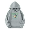 thumbnail image 4 of Moonsky Sudadera con capucha y cordón HUNTRX, estampado de grupo de chicas coreanas, jersey corto, suave y cómodo, top de manga larga para primavera y otoño. Gris claro 150, 4 of 4
