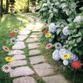 thumbnail image 3 of 5pcs Vintage Sunflower Garden Stakes Lawn Patio Ornaments Waterproof Flower Stick Home Decor, 3 of 5