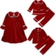 thumbnail image 2 of Conjuntos de pijamas de Navidad de cuentos para niños, ropa de dormir para niñas, ropa para niños, encaje de terciopelo, manga larga + Pantalones, traje de bebé 9M-9Y, 2 of 4