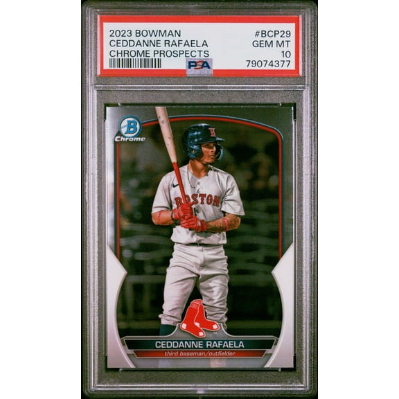 Graded 2023 Topps Bowman Ceddanne Rafaela #BCP29 Chrome Prospects Rookie RC Baseball Card PSA 10 Gem Mint