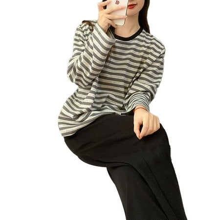 

Womens Pajama Set Long Sleeve Sleepwear Scoop Neck Pjs Sets