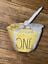 Rae Dunn Yellow Speckled Ceramic Measuring Cups Black Lettering 4-piece set includes 1 each of One Half Third Quarter Cup Kitchen