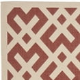 thumbnail image 2 of SAFAVIEH Courtyard Alvin Geometric Indoor/Outdoor Area Rug, 4' x 4' Square, Red/Bone, 2 of 4