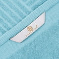 thumbnail image 5 of Superior Basketweave Egyptian Cotton Jacquard 3 Piece Towel Set, Sky Blue, 5 of 9