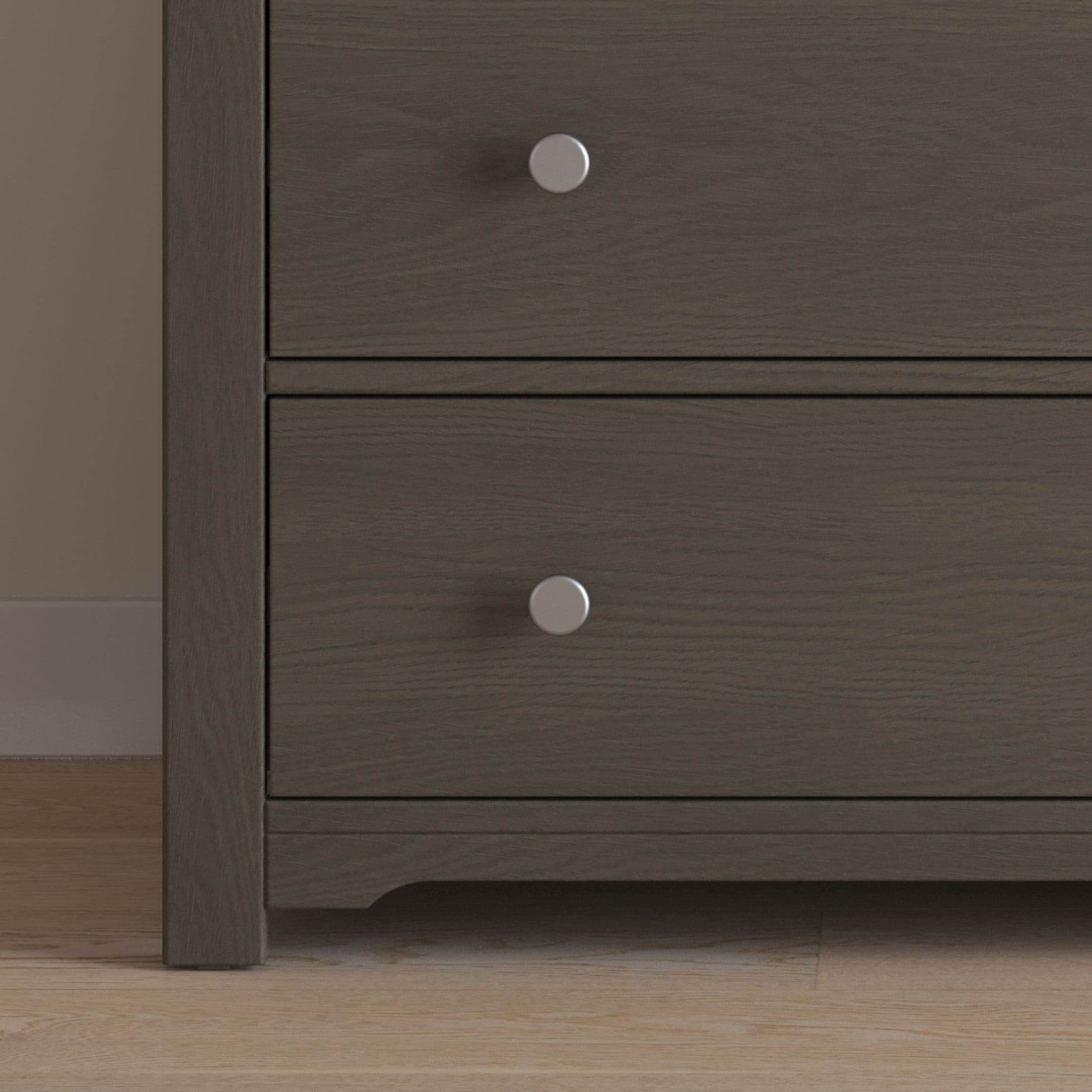 Child Craft Harmony 38" Interlocking 3-Drawer Dresser with Changing Table Topper, Anti-Tip Kit, Dapper Gray