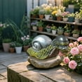 thumbnail image 4 of ICERUN Garden Statues,Resin Brass Snail Sculpture Yard Decor,Simulated Metallic Snail Shell Garden Statues for Outside,Style1, 4 of 7