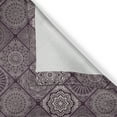 thumbnail image 6 of Ambesonne Mandala Grommet Curtain, Frames Vintage Oriental, 50" x 63", Eggplant and White, 6 of 6