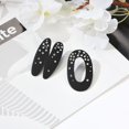 thumbnail image 4 of Pendientes de tuerca 3D para mujer y niña, decoración de accesorios de joyería, decoración (negro), 4 of 8