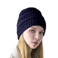 thumbnail image 2 of Women Men's Knitted Beanie Hat Skull Baggy Chunky Messy Ski Winter Cap, 2 of 5