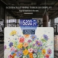 thumbnail image 3 of Bathroom Scale, Highly Accurate Digital Body Scale,Precisely Measures Weight up to 400 lbs-Watercolor Painting Of Colorful Wildflowers In Vase, 3 of 4